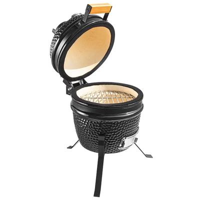 สีดำ 32 ซม. 13 นิ้ว Kamado Grill High Degree Fired Resistance