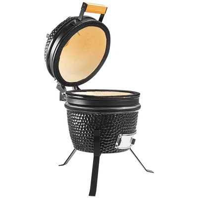 สีดำ 32 ซม. 13 นิ้ว Kamado Grill High Degree Fired Resistance