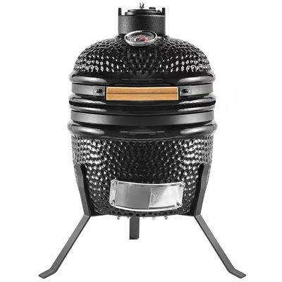 สีดำ 32 ซม. 13 นิ้ว Kamado Grill High Degree Fired Resistance