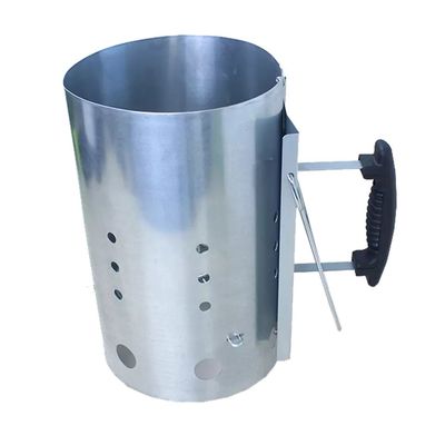ถ่านบาร์บีคิว Chimney Starter เครื่องครัวเหล็กชุบสังกะสีสำหรับงานหนัก