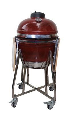 เตาย่าง Kamado ขนาด 18 นิ้ว รุ่น Tropical Red 48 ซม. ถ่านเซรามิก
