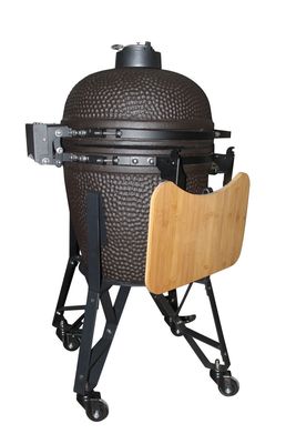 เครื่องครัวกลางแจ้ง 20 นิ้ว Kamado Grill สีดำด้าน 50 ซม. เครื่องครัว