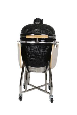 Kamado Grill กลางแจ้ง 22 นิ้ว Stainless steel Charcoal Black 57cm