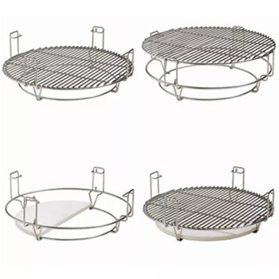 อุปกรณ์ย่าง Kamado สแตนเลสแบ่งและพิชิตบาร์บีคิว