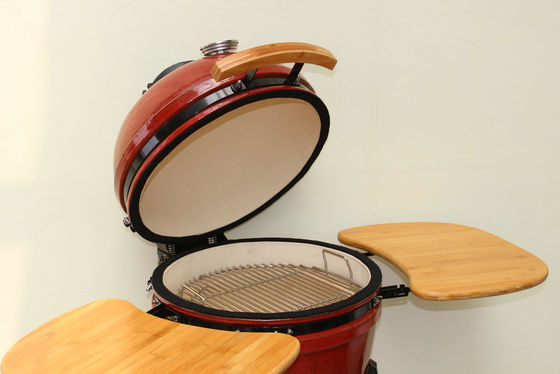 เตาย่าง Kamado ขนาด 18 นิ้ว รุ่น Tropical Red 48 ซม. ถ่านเซรามิก