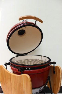 เตาย่าง Kamado ขนาด 18 นิ้ว รุ่น Tropical Red 48 ซม. ถ่านเซรามิก