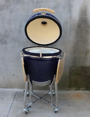 Kamado Grill ขนาด 22 นิ้ว สีกรมท่า เซรามิกทนไฟระดับสูง