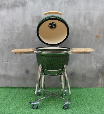 กลางแจ้ง 48 ซม. 18 นิ้ว Kamado ย่างสแตนเลสสีเขียว