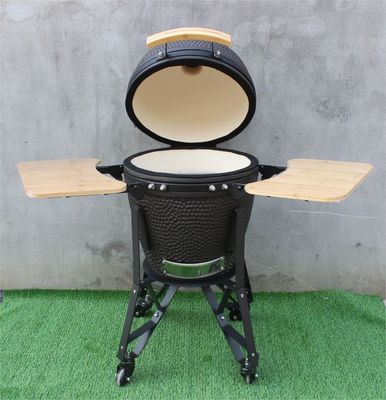 สีดำด้าน 50 ซม. 20 นิ้ว Kamado Grill ถ่านชาร์โคลกลางแจ้ง