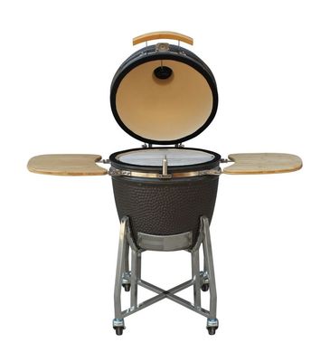 Kamado Grill ขนาด 22 นิ้ว High Degree Fired Resistance Outdoor Charcoal Grill Grey color
